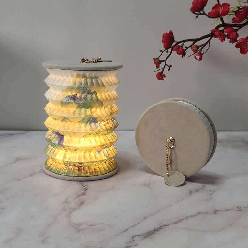 Foldable small lantern for cultural and creative gifts