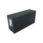 Metal rectangular wall lamp Simple style 2 lights black surface wall lamp in warm/white lighting for hotel
