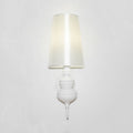 Tapered Wall Sconce Lighting Contemporary Fabric White/Black/Silver LED Wall Lamp, 6"/8"/10" Ø