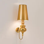Tapered Wall Sconce Lighting Contemporary Fabric White/Black/Silver LED Wall Lamp, 6"/8"/10" Ø