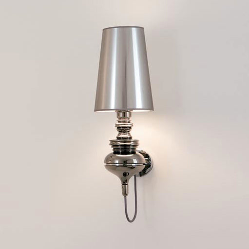 Tapered Wall Sconce Lighting Contemporary Fabric White/Black/Silver LED Wall Lamp, 6"/8"/10" Ø