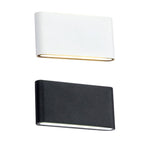 Black/White Rectangular Wall Wash Lamp Modern Stylish Warm/White Light LED Aluminum Wall Lamp for Hallway, 4.5"/7" B