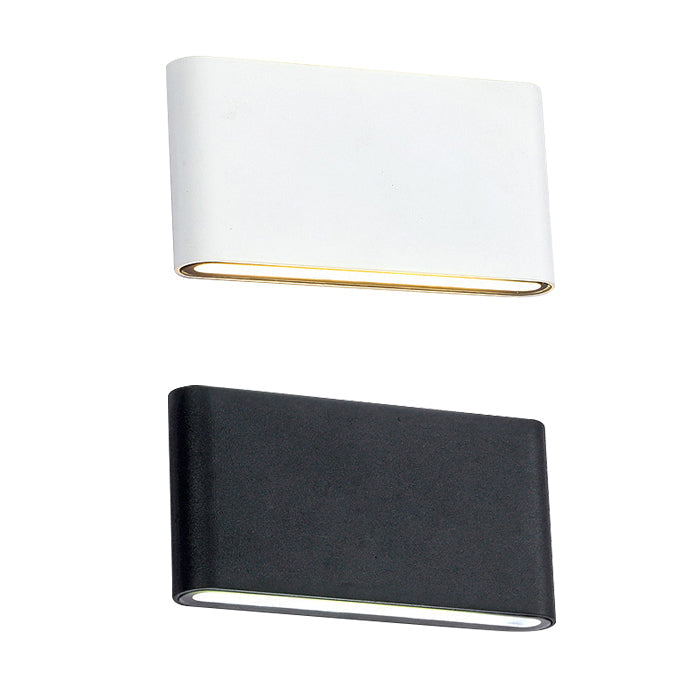 Black/White Rectangular Wall Wash Lamp Modern Stylish Warm/White Light LED Aluminum Wall Lamp for Hallway, 4.5"/7" B