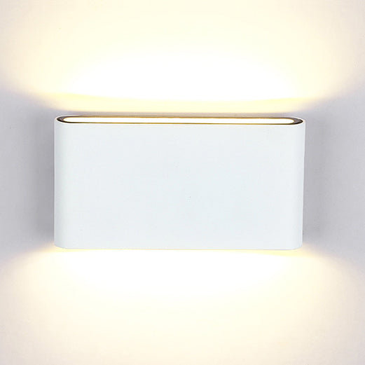Black/White Rectangular Wall Wash Lamp Modern Stylish Warm/White Light LED Aluminum Wall Lamp for Hallway, 4.5"/7" B