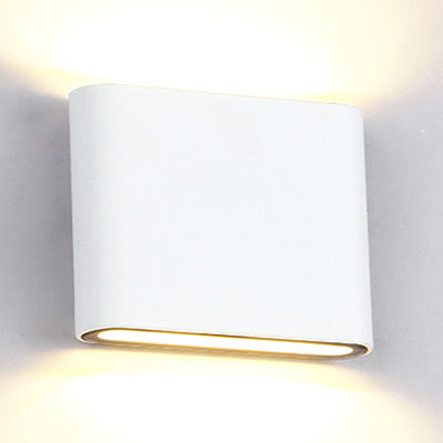 Black/White Rectangular Wall Wash Lamp Modern Stylish Warm/White Light LED Aluminum Wall Lamp for Hallway, 4.5"/7" B