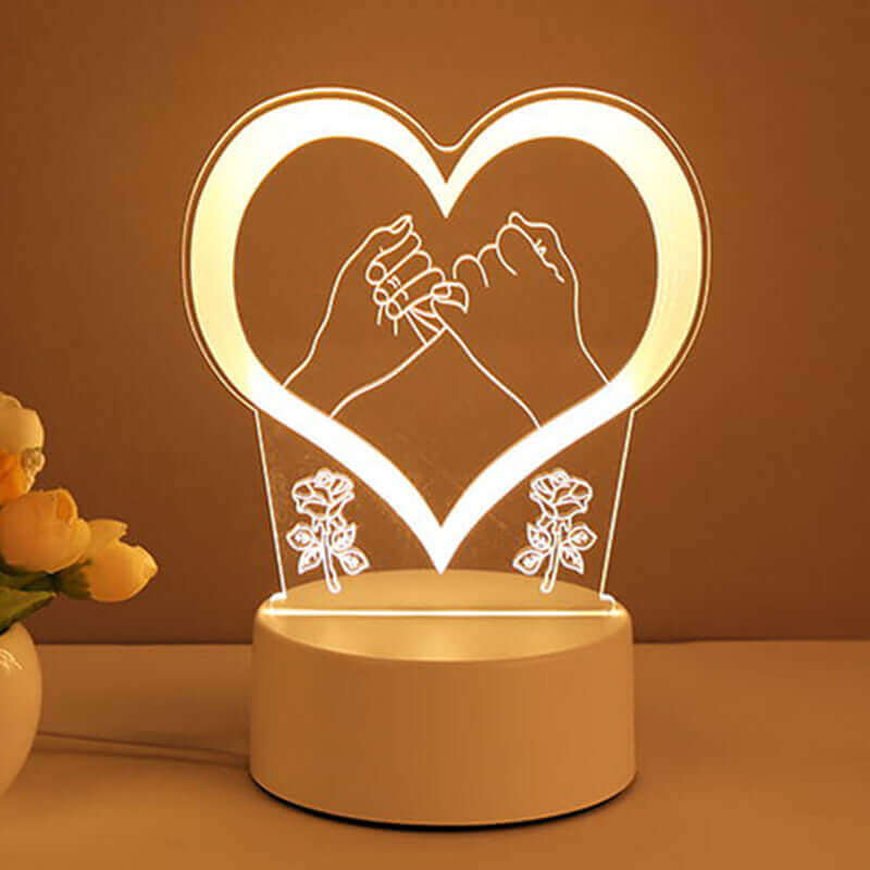 3D Lamp Acrylic USB LED Night Lights Neon Lights Lamp Christmas Decorations for Room Decoration Valentine's Gifts