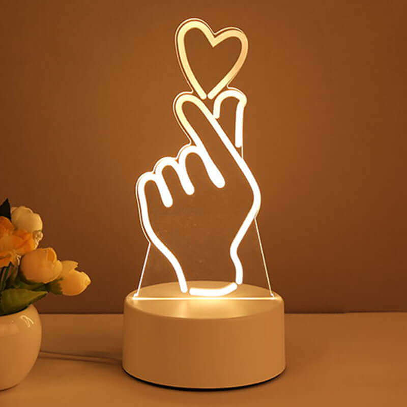 3D Lamp Acrylic USB LED Night Lights Neon Lights Lamp Christmas Decorations for Room Decoration Valentine's Gifts