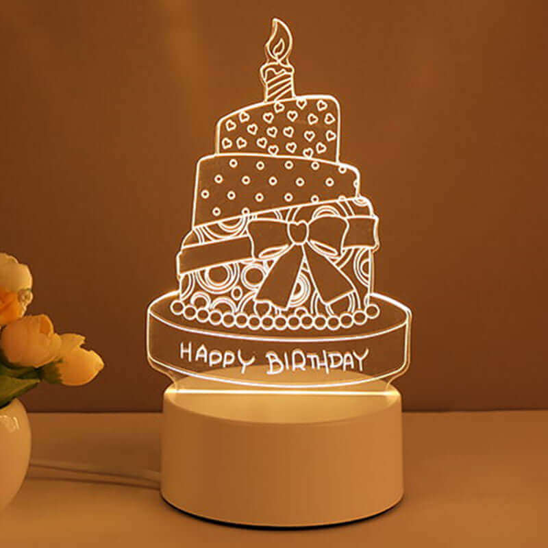 3D Lamp Acrylic USB LED Night Lights Neon Lights Lamp Christmas Decorations for Room Decoration Valentine's Gifts