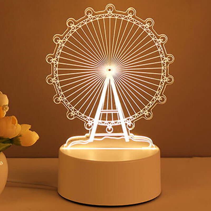 3D Lamp Acrylic USB LED Night Lights Neon Lights Lamp Christmas Decorations for Room Decoration Valentine's Gifts