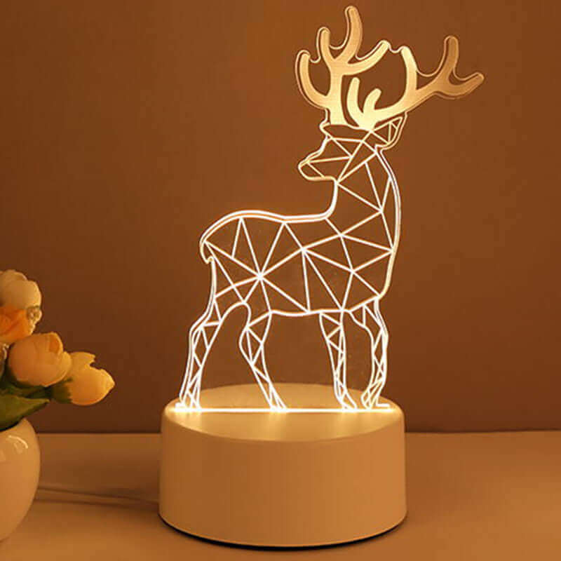 3D Lamp Acrylic USB LED Night Lights Neon Lights Lamp Christmas Decorations for Room Decoration Valentine's Gifts