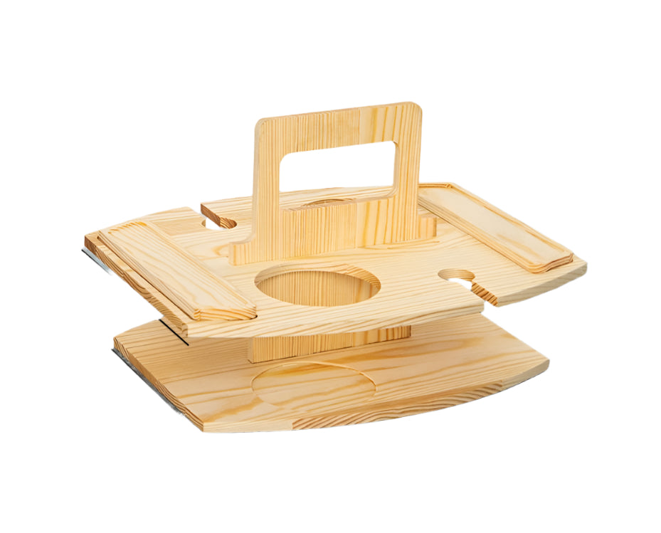 Portable Wooden Picnic Table with Spacious Serving Area 36x31x26cm