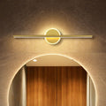 Metallic linear and round wall lamp minimalism LED wall lamp lighting in gold, 16"/23.5"/31.5" wide