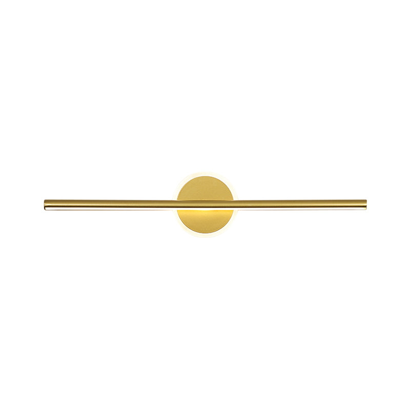 Metallic linear and round wall lamp minimalism LED wall lamp lighting in gold, 16"/23.5"/31.5" wide