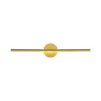 Metallic linear and round wall lamp minimalism LED wall lamp lighting in gold, 16"/23.5"/31.5" wide