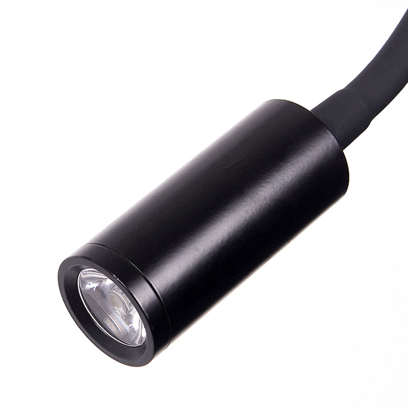 Adjustable Cylinder Reading Lamp Wall Lamp Contemporary Silicone and Metal LED Black/White Wall Lamp
