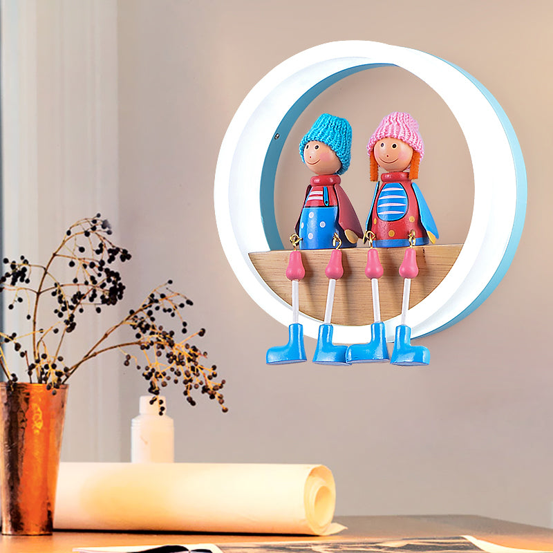 Cartoon Big O Wall Lamp with Coupling Acrylic Wall Lamp for Nursery Restaurant