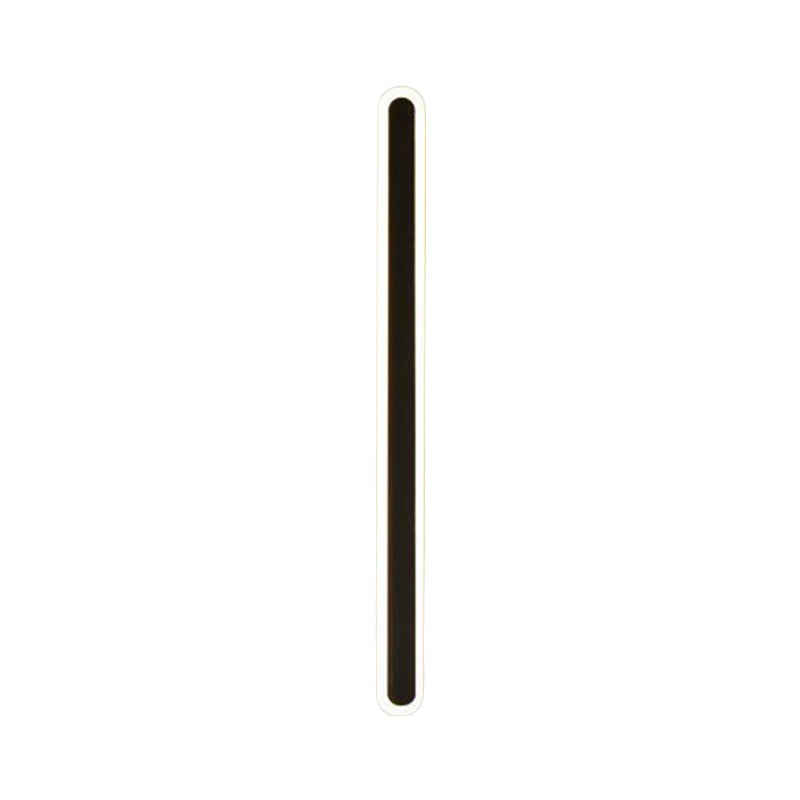 Extended Bar Bedroom Flush Wall Lamp Acrylic 16"/23.5"/31.5" W LED Nordic Wall Lamp in Warm/White Light, Black/White