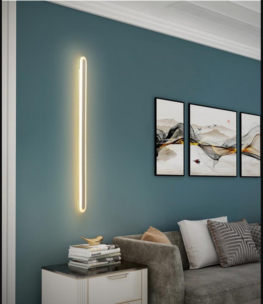 Extended Bar Bedroom Flush Wall Lamp Acrylic 16"/23.5"/31.5" W LED Nordic Wall Lamp in Warm/White Light, Black/White