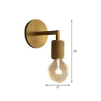 Ribbed wall lamp with arm Postmodern one-light metal/clear glass wall lamp with/without disc/ambient/conical shade