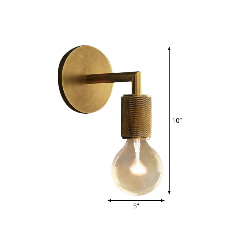 Ribbed wall lamp with arm Postmodern one-light metal/clear glass wall lamp with/without disc/ambient/conical shade