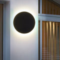 Round/Rectangular Flush Mount Wall Lamp Minimalist Aluminum Corridor LED Wall Lamp in Black