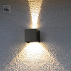 Cube/Triangle/Cylinder Wall Lamps Light Nordic Metal Black Up and Down LED Wall Lamp for Outdoor Use