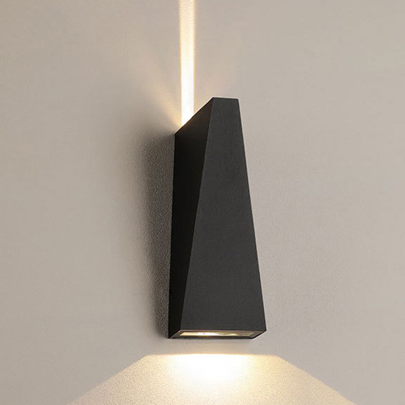 Cube/Triangle/Cylinder Wall Lamps Light Nordic Metal Black Up and Down LED Wall Lamp for Outdoor Use