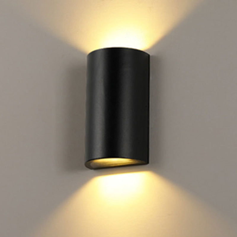 Cube/Triangle/Cylinder Wall Lamps Light Nordic Metal Black Up and Down LED Wall Lamp for Outdoor Use