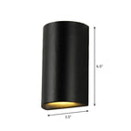 Cube/Triangle/Cylinder Wall Lamps Light Nordic Metal Black Up and Down LED Wall Lamp for Outdoor Use