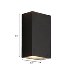 Cube/Triangle/Cylinder Wall Lamps Light Nordic Metal Black Up and Down LED Wall Lamp for Outdoor Use