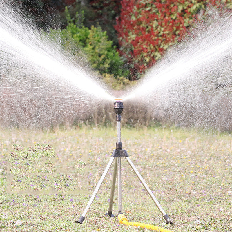 Automatic rotating tripod sprinkler