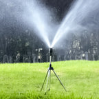 Automatic rotating tripod sprinkler