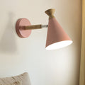 Eisen conical wall lamp contemporary 1-light wall lighting ideas with wooden top