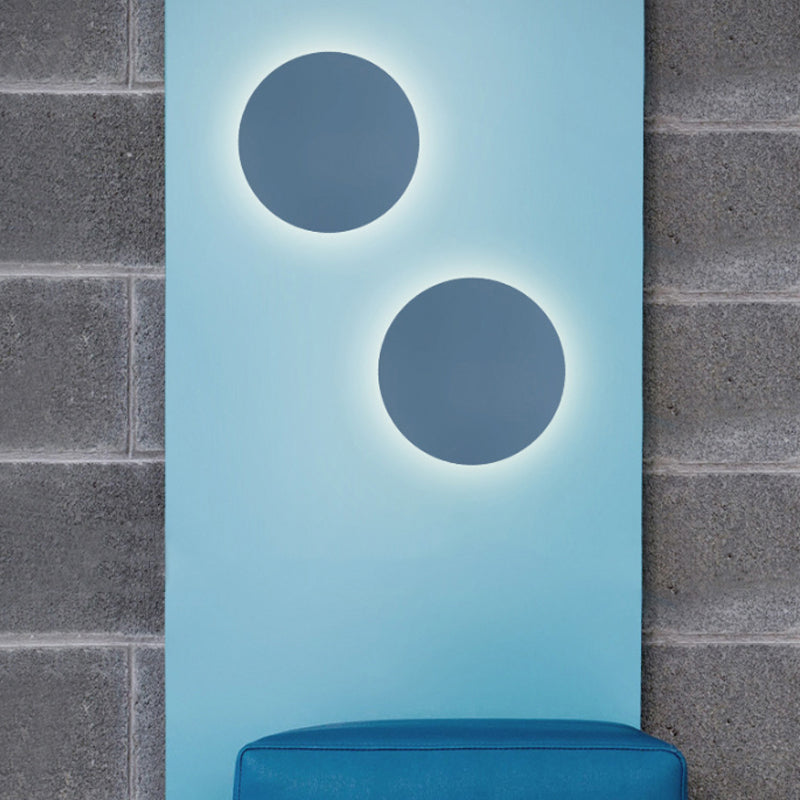 Nordic Style Macaron Colorful Wall Lamp Round Metal Wall Light for Stair Foyer