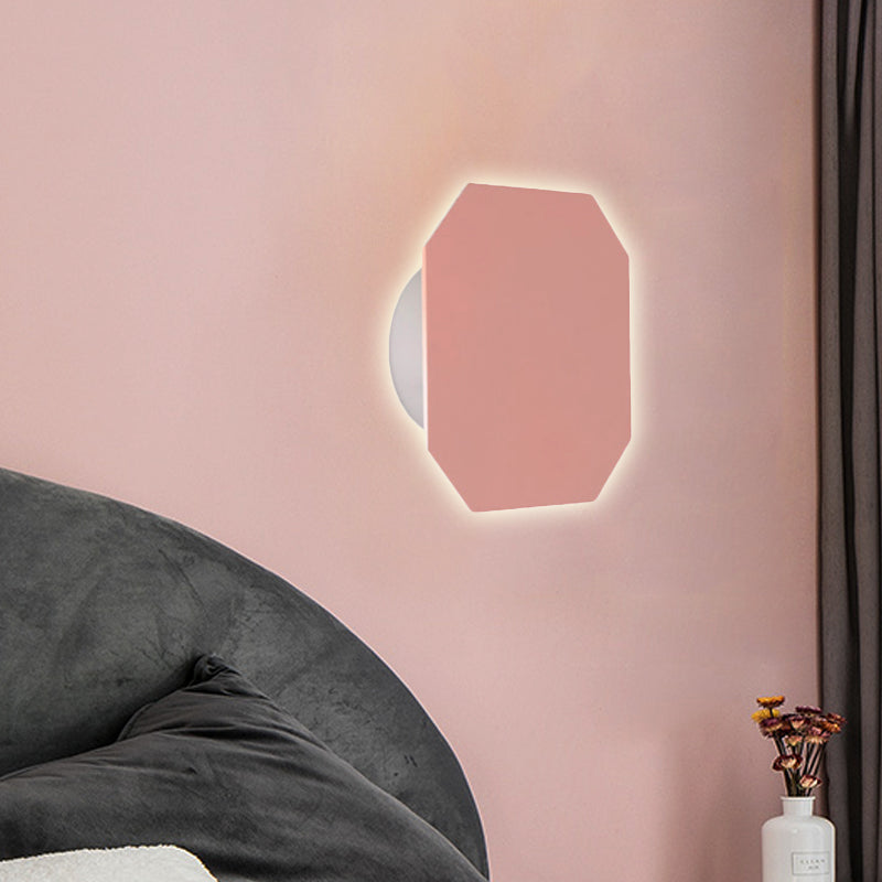 Nordic Style Macaron Colorful Wall Lamp Round Metal Wall Light for Stair Foyer
