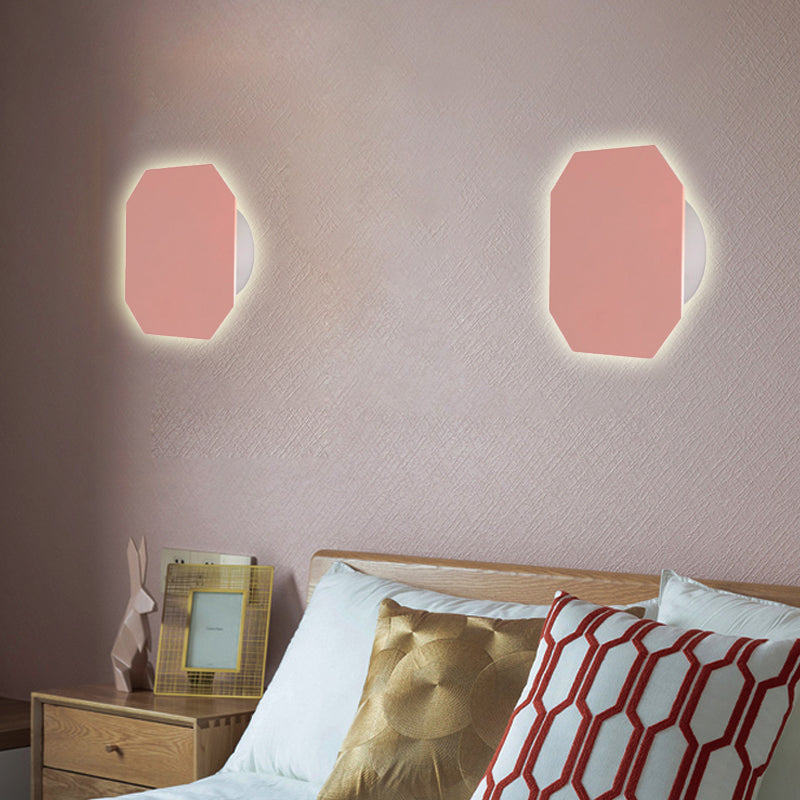 Nordic Style Macaron Colorful Wall Lamp Round Metal Wall Light for Stair Foyer