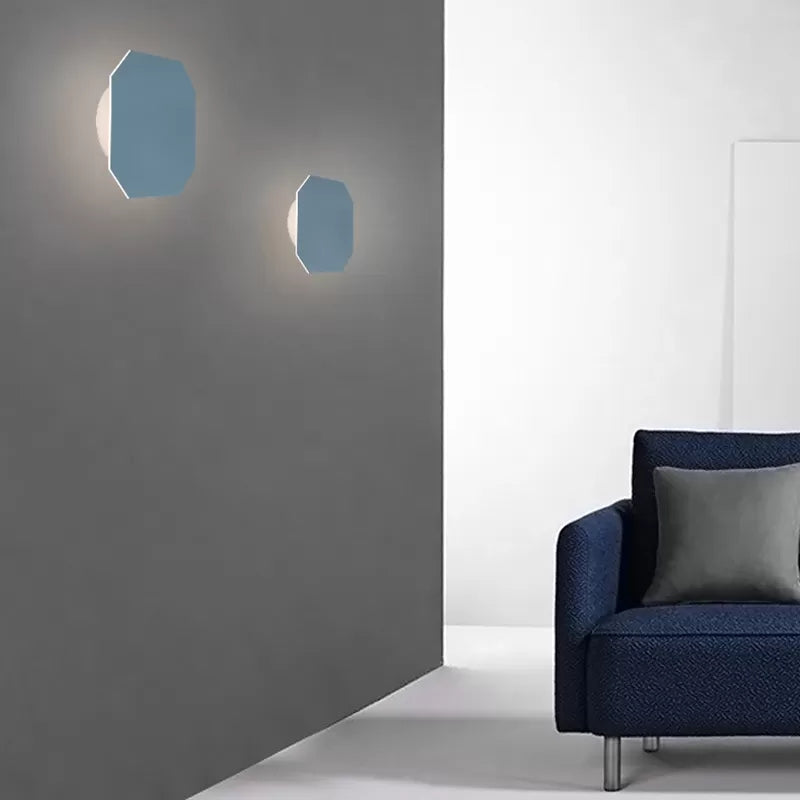 Nordic Style Macaron Colorful Wall Lamp Round Metal Wall Light for Stair Foyer