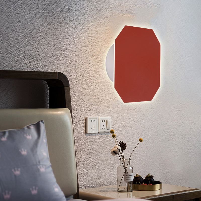 Nordic Style Macaron Colorful Wall Lamp Round Metal Wall Light for Stair Foyer