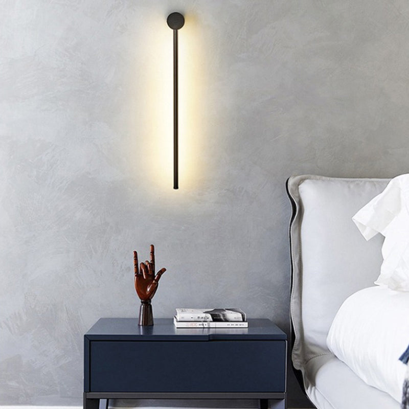 Slim tube-shaped wall lamp modern metal living room LED wall lamp