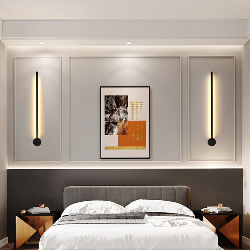 Slim tube-shaped wall lamp modern metal living room LED wall lamp