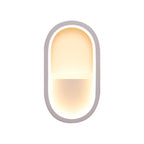 Oval wall lamp Contemporary Acrylic Black/White LED wall lamp in Warm/White light