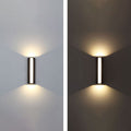 Trapezoidal wall lamp Minimalist metal courtyard LED wall light in black