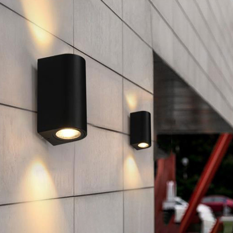 Geometric Acrylic Wall Lamp Minimalist Black LED Wall Mount Lighting for Outdoor