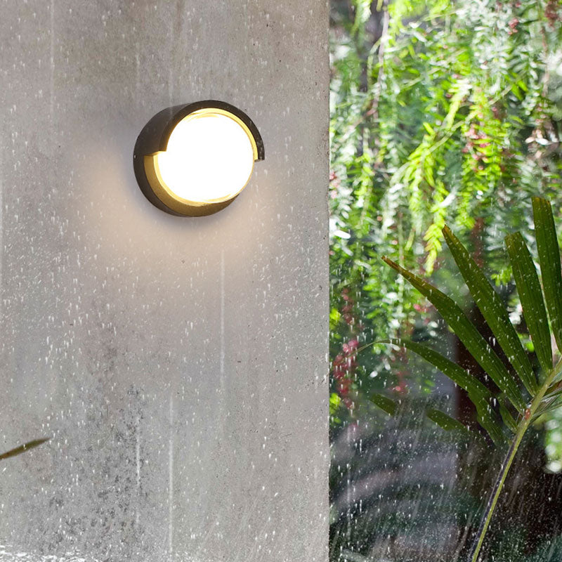 Geometric Acrylic Wall Lamp Minimalist Black LED Wall Mount Lighting for Outdoor