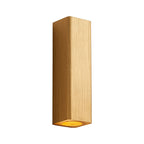 Modern Cube-shaped Wall Lamp Metal Living Room LED Up and Down Wall Lamp in Bronze/yellow/brown
