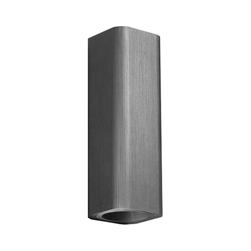 Modern Cube-shaped Wall Lamp Metal Living Room LED Up and Down Wall Lamp in Bronze/yellow/brown