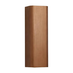 Modern Cube-shaped Wall Lamp Metal Living Room LED Up and Down Wall Lamp in Bronze/yellow/brown