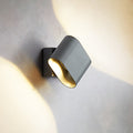 Round Corners Cube Wall Lamp Simple Metal LED Black/Grey/White Wall Lamp for Hallway