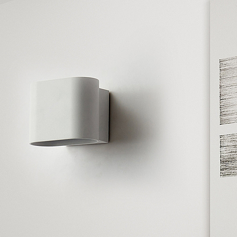 Round Corners Cube Wall Lamp Simple Metal LED Black/Grey/White Wall Lamp for Hallway