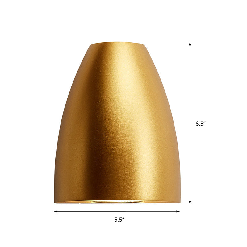 Bullet Shape Wall Mount Light Modern Metal Black/Gray/White LED Up and Down Wall Light for Stair